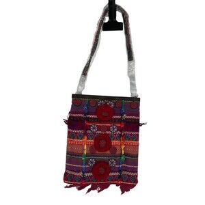 Toms Shoulder Bag Multicolor Summit Stripe Embellished Crossbody 12" x 10" NEW